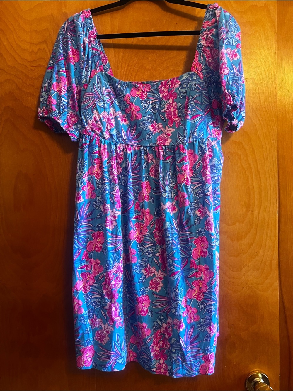 Lilly Pulitzer Blue and Pink Floral Mini Dress